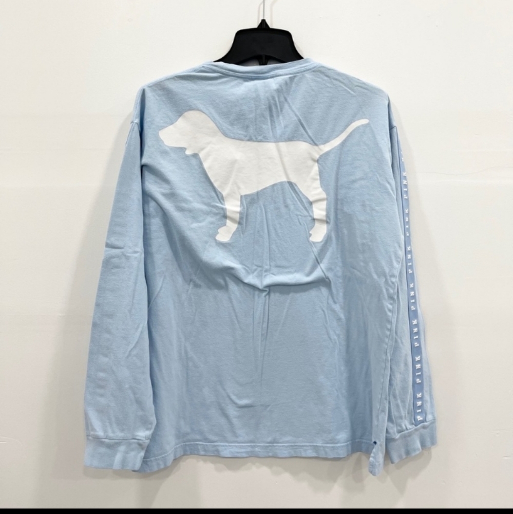 New Pink Victoria's Secret light blue Dog  top large